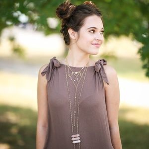 Mocha Over-sized Jumpsuit with Tie Shoulders